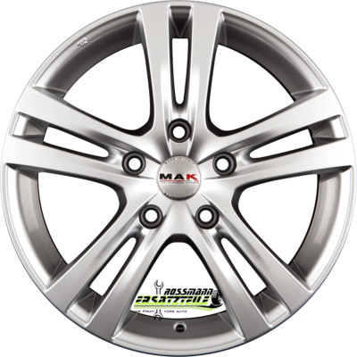 4x Mak Zenith hyper silver 8x17 ET45 - LK5/108 ML72 Felge Alu