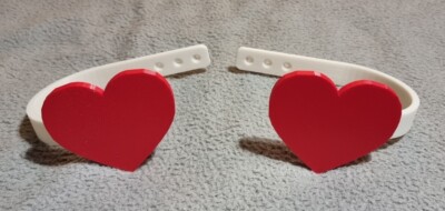 Herzförmiger Vorhang Halterungen/Tiebacks 3D-gedruckter Kunststoff (2er-Set)