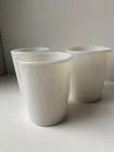 3 Vintage Hazel Atlas 3.5" Translucent White Milk Glass Juice Tumblers