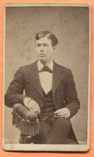 CDV Portrait of a Young Man circa 1880 Old Carte de visite