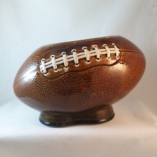 Vintage Football Cookie Jar Bottom/ Good Planter/ Sports Decor Item NO Lid Read