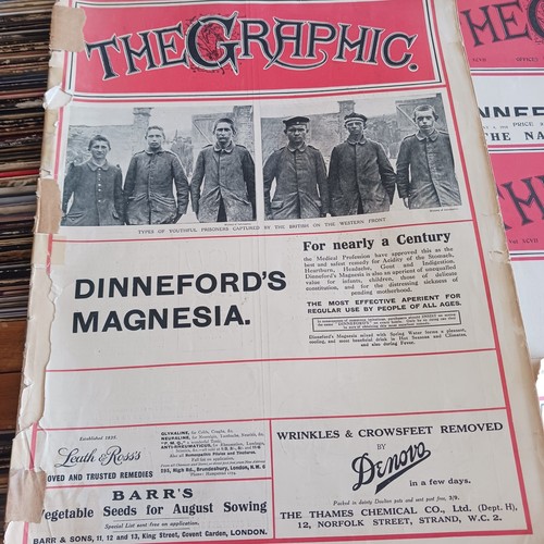 THE GRAPHIC Weekly London 1918 Newspapers WWI History Art Ads Russia USA UK - Picture 4 of 9