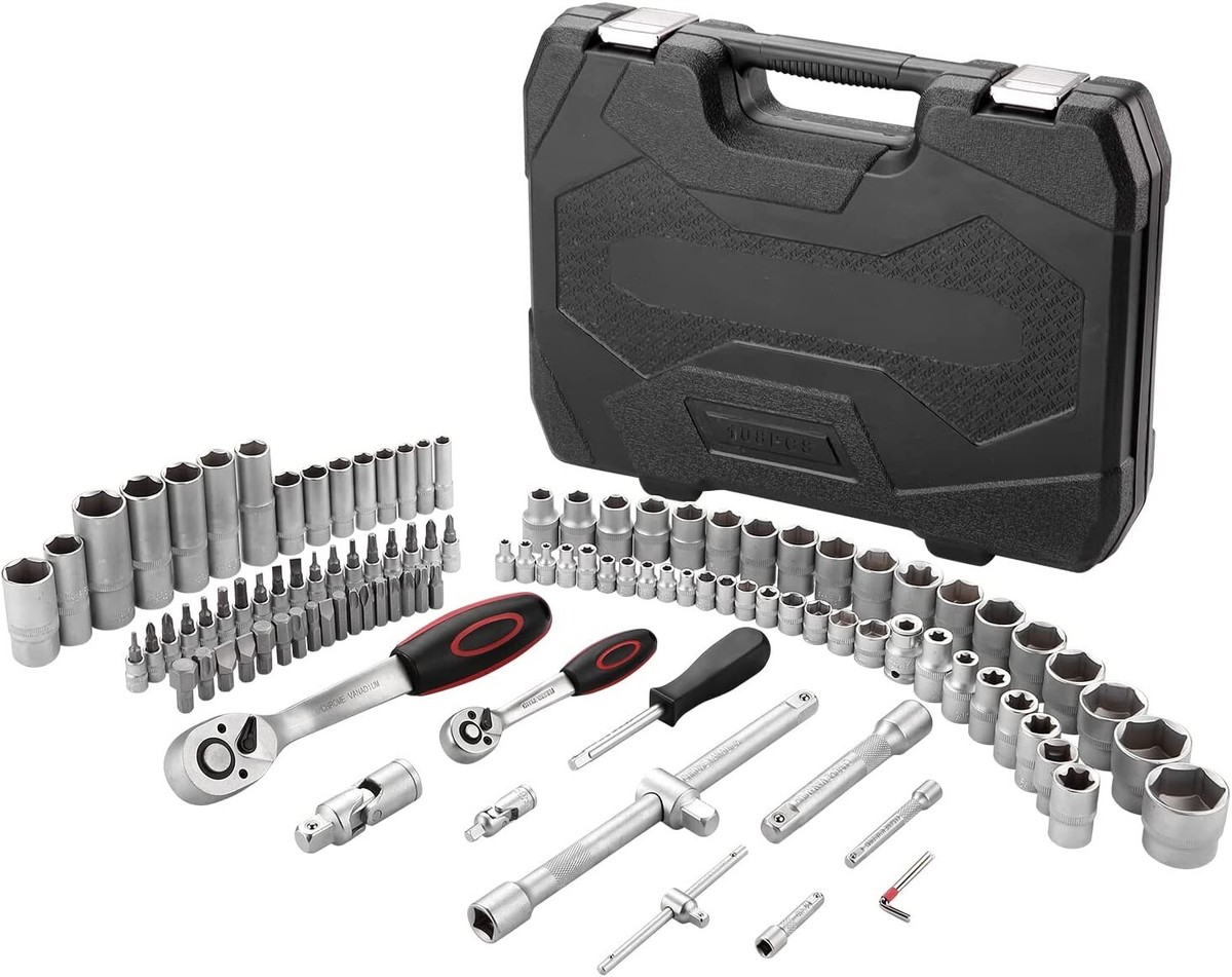 Set Attrezzi Högert Technik - Valigetta 33 Pezzi Con Cricchetto 52 Denti | Chiavi Bussola E Utensili Professionali - Foto 2