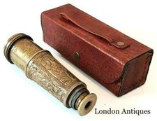 Vintage Brass Telescope Antique 16 Inch Hand Extending Naval Victorian Pirate