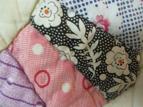 Trapunta vintage anni 40 rosa e bianco piatto Dresda - Foto 9 di 14