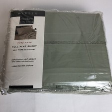 Martex 300 Thread Count Full Sheet Size Set Green Solid Machine Washable NEW