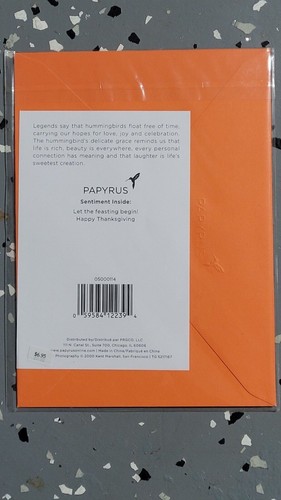 Papyrus Thanksgiving Turkey Day Card - Brand New - Picture 2 of 2
