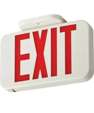 Lithonia Lighting LED Emergency Exit Sign Compliant Red Letters Brand New In Box