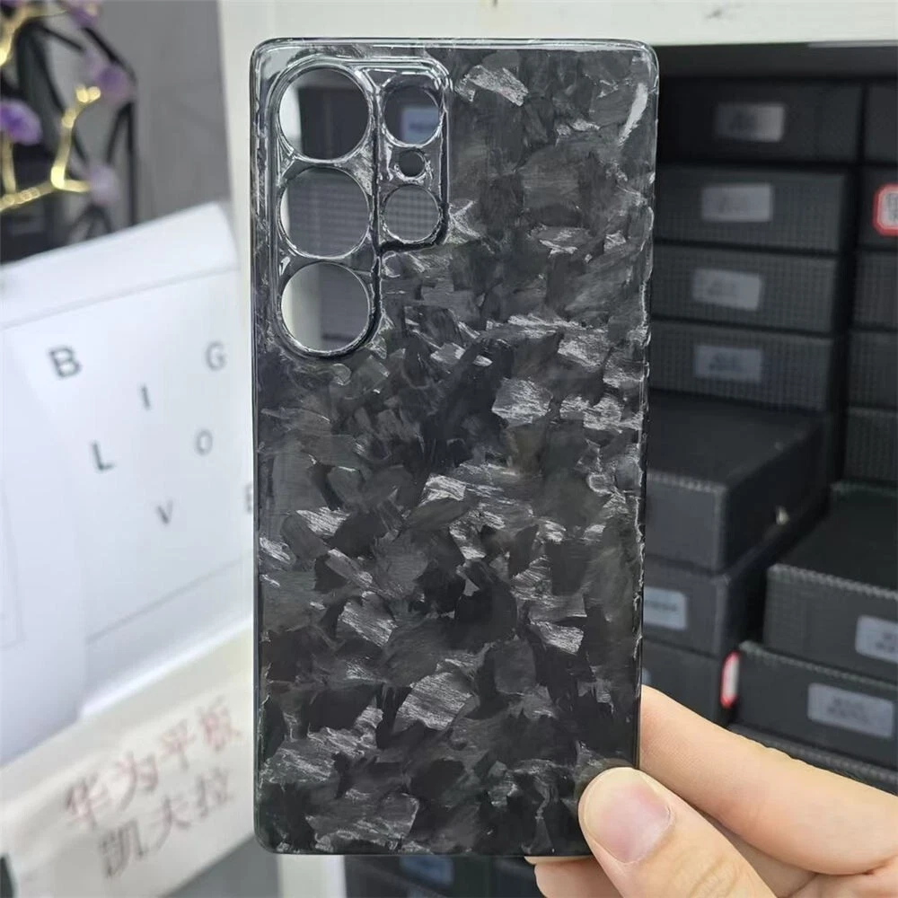 Genuine Carbon Fiber Case For Samsung Galaxy S25 Ultra Irregular Forged Cover - Picture 4 of 29