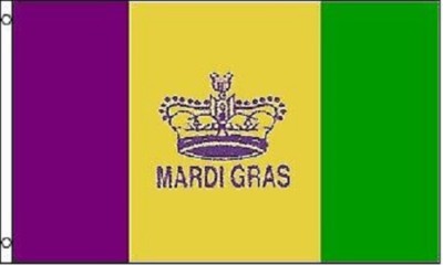 3x5 Foot Mardi Gras Flag Happy Carnival - Fat Tuesday Flags 100D FABRIC