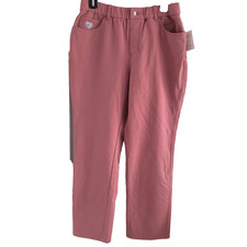 Quacker Factory Pants NEW Dream Jeannes M Short Pink Cotton Jeans Stretch