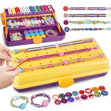 Friendship Bracelet Making Kit with 3-Layer Storage Box for Ages 8-12 Girls