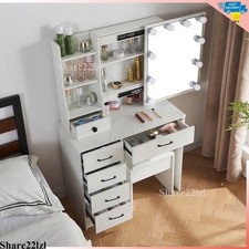 LED Vanity Makeup Desk with Stool