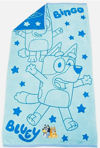 NWT Bluey Kids Bath & Beach Towel Bluey & Bingo - New With Tags- 34in x 63in - Picture 2 of 3