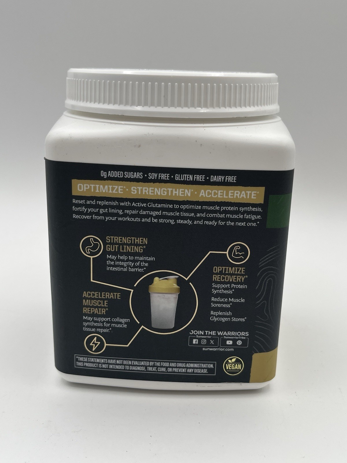 Sunwarrior Active Glutamine Powder for Muscle Recovery & Gut Health Support 04/2