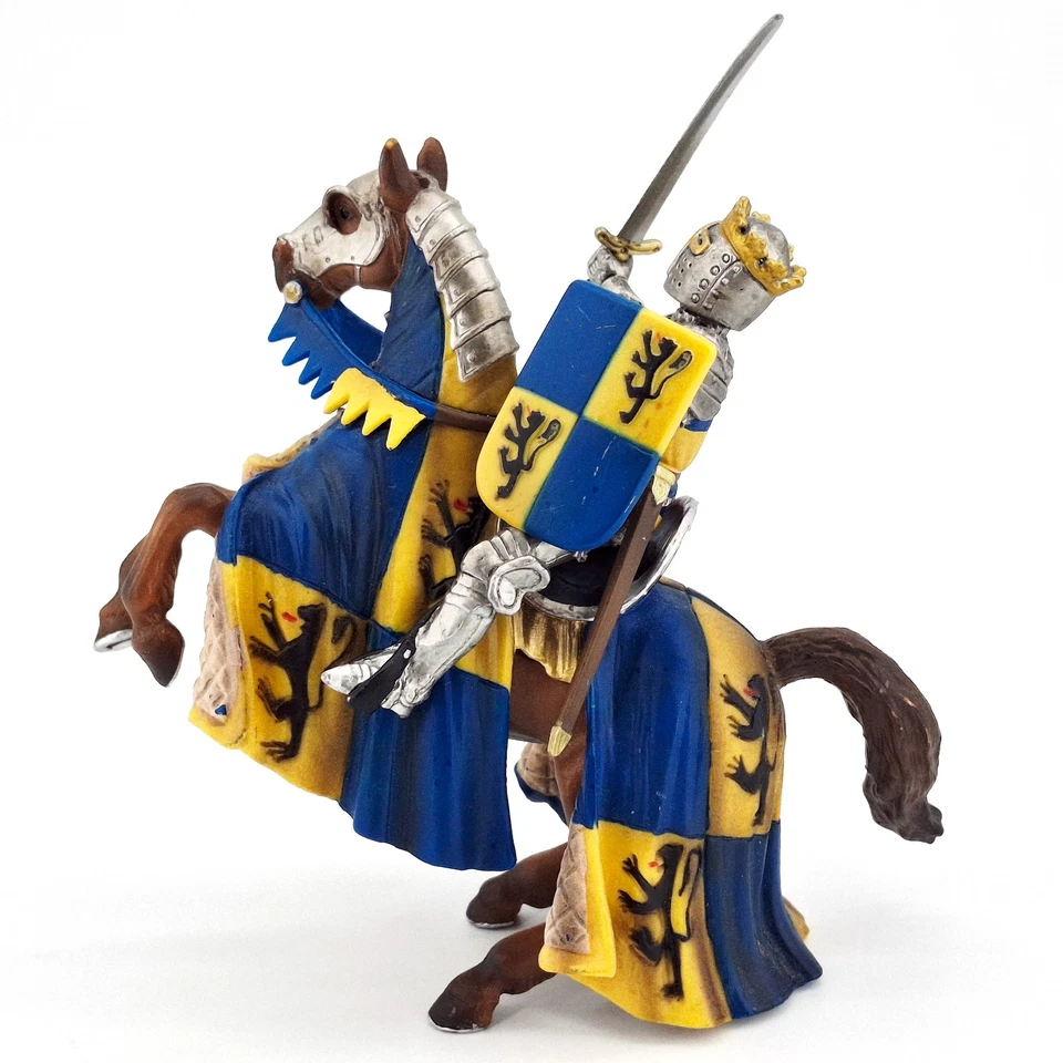 Figura Medieval Schleich Príncipe León Caballero a Caballo 70009 Retirado 2003-2013 Foto 4 de 4