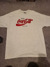 Vintage Single Stitch Coca-cola T Shirt! Size XL Made In USA Hanes NWOT Coke Gre