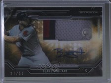 2015 Topps Strata Clearly Authentic Relics Black 37/50 Blake Swihart Auto mp7