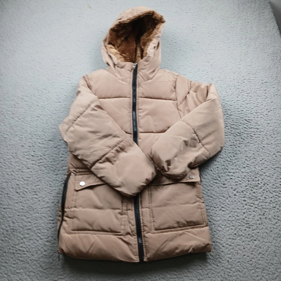 Chaqueta Steve Madden Niñas Mediana (10/12) Beige Cremallera Completa Manga Larga Vellón Foto 2 de 4