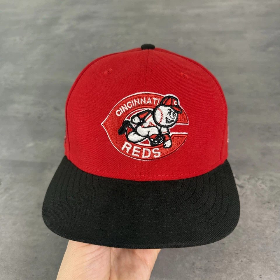 Cincinnati Reds Hat New Era Cap 7 1/8 Red Cooperstown Throwback Vintage Logo - Image 2 of 4