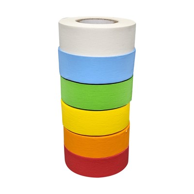 500 Inch Multi Color Labeling Tape Durable Easy Write Residue Free 6 Rolls