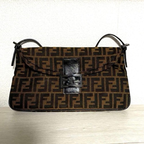 FENDI Zucca Pattern Mamma Baguette Shoulder Bag