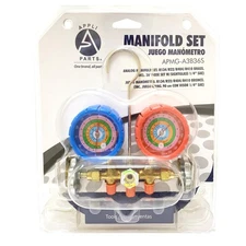 Appli Parts APMG-A3B36S R134,R22,R404,R410 Manifold Gauge Set, Brass Body with S