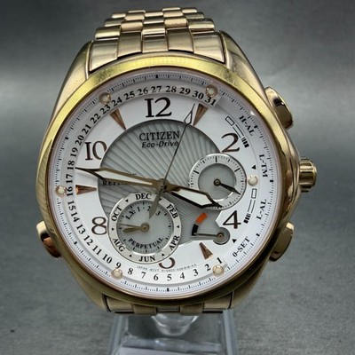 Citizen Eco-Drive Minute Repeater watch Men 41mm White Dial Rose Gold Works