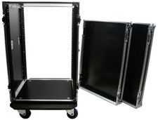 Harmony Cases HC16UADC Flight DJ Amp 16U Veritcal Rack Amplifier DJ Case Wheels