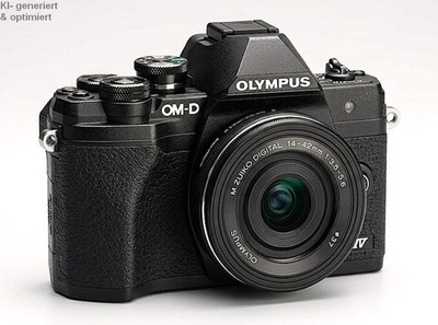 OLYMPUS OM-D E-M10 MARK IV mit M.Zuiko 14-42 EZ PANCAKE Kit - SCHWARZ, NEU & OVP