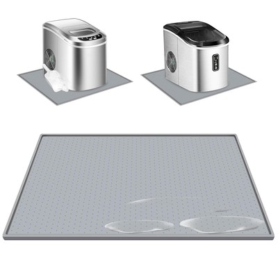 Nugget Ice Maker Countertop Mat 19''x12'' Non-Slip Waterproof Silicone