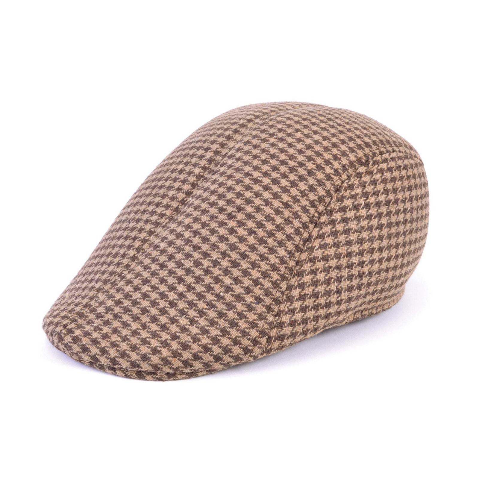 Flat Cap Tweed Brown Hat