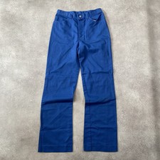 Flynn Carpenter Trousers Womens 10 Straight Fit Workwear Twill Pants, Blue