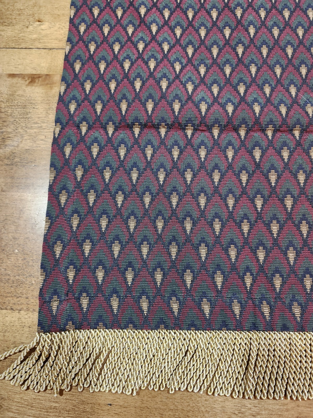 Table Runner Or Dresser Scarf With Tassels Thick Fabric Pretty Fall Colors