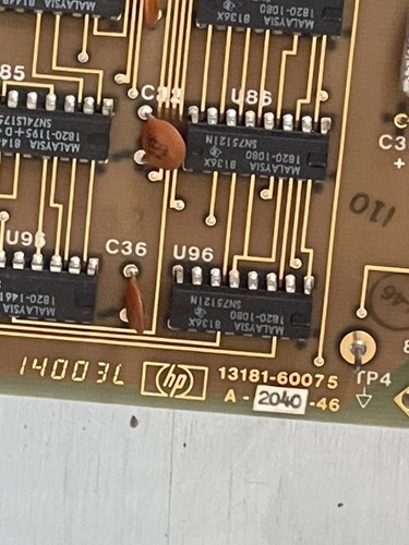 HP 13181-60075 Digital Tape Interface PCB PCA HP 2100 21MX 7970 Vintage