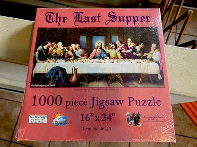 Vintage The Last Supper Jigsaw Puzzle HUGE 1000 Piece Jesus Suns