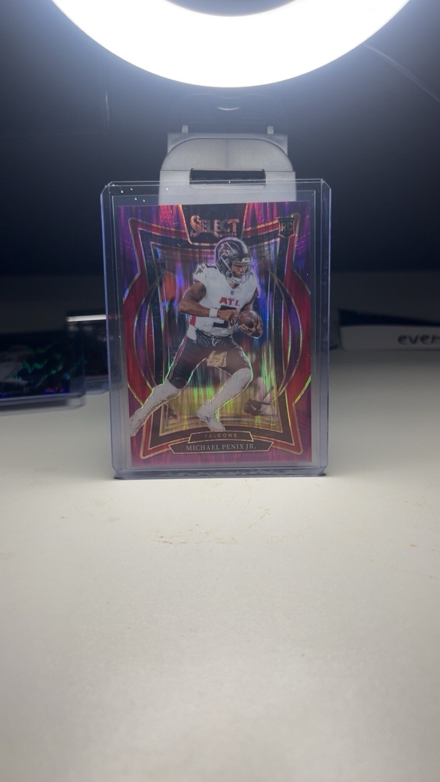 2024 Panini Select Michael Penix Jr. Purple Prizm Shock /360 Atlanta Falcons #80