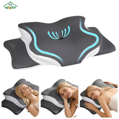 Cervical Pillow, Neck Pillow, Butterfly-Shaped Memory Foam Pillow for Ergonomic
