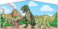 Dinosaur Bounce House Banner 15x15 Hook & Loop Art Panel 16oz Vinyl Made in USA