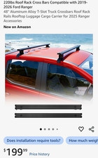 220lbs Roof Rack Cross Bars Compatible With 2019-2026 Ford Ranger