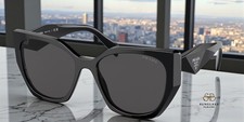 PRADA PR 19ZS 1AB5S0 Black Dark Grey 55 mm Wo...