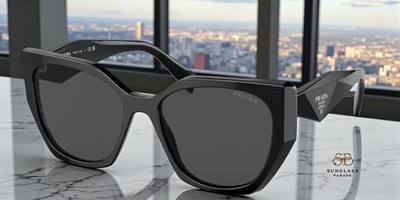 PRADA PR 19ZS 1AB5S0 Black Dark Grey 55 mm Women's Sunglasses
