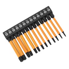 ⁺13PCS 75mm Star Bits S2 Alloy Steel 1/4 Hex Shank Screwdriver Bit Set T5 T6 T7