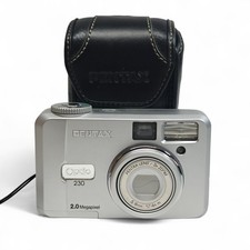 Pentax Optio 230 Digital Camera Silver 2.0MP Flip Screen Retro Digicam