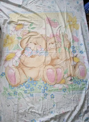 Vintage Forever Friends Single Duvet + Case Cover Reversible original 1990s 90's - Image 1 of 4