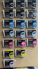 18 EMPTY Epson 98 Inkjet Cartridges Black Cyan Magenta Yellow Light Magenta