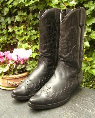 EL ALAMO BOOTS     Cowboy-Stiefel Gr.41, Rindsleder schwarz getr. NP: 330 
