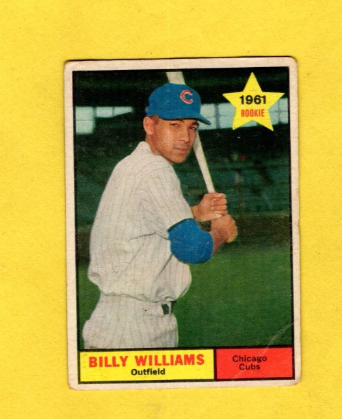 1961 Topps Billy Williams Rookie #141 Chicago Cubs Paper Lost on Back G/VG