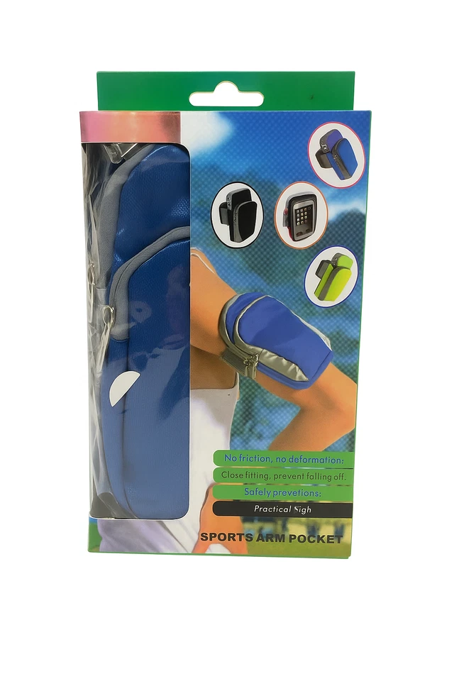 Bolsillo de brazo deportivo - 2CT | Bolsa de brazalete ajustable para correr, gimnasio, ciclismo, un Foto 2 de 3