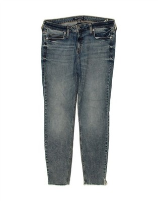 Calvin Klein Damen Skinny Jeans W32 L30 blau Elasthan RN02